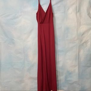 Burgundy Plunging Gown